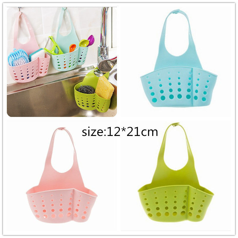 Adjustable Sink Sponge Holder Hanging Drain Basket