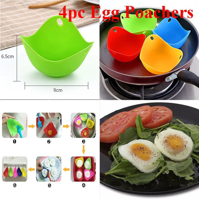 Stainless Steel 5Style Fried Egg Pancake Shaper Omelette Mold Mould Frying Egg Cooking Tools Kitchen Accessories Gadget Rings