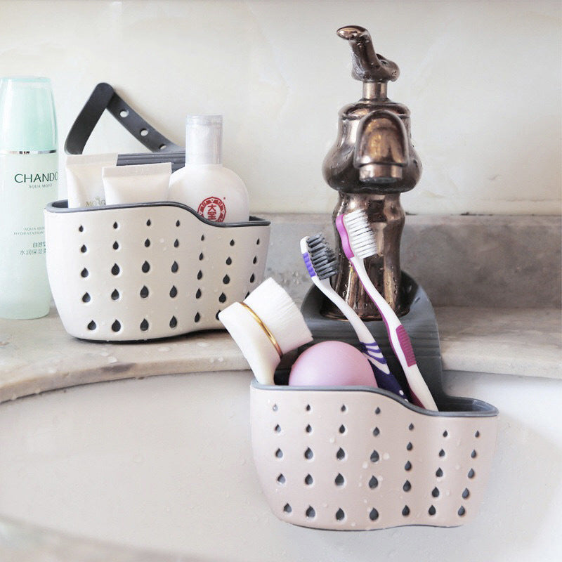 Adjustable Sink Sponge Holder Hanging Drain Basket