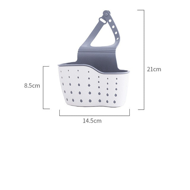 Adjustable Sink Sponge Holder Hanging Drain Basket