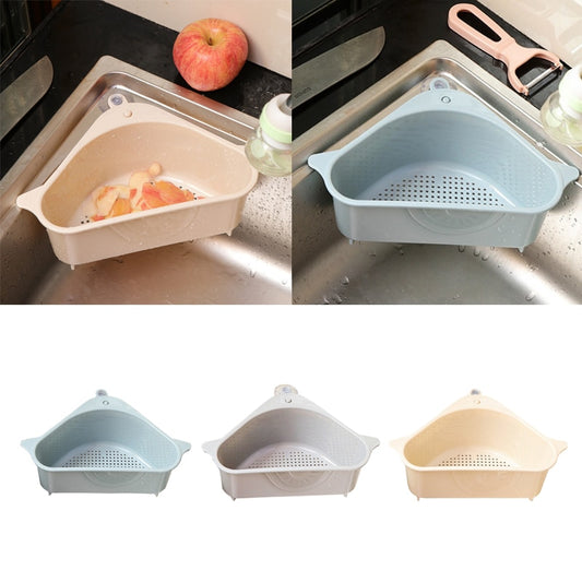 Multifunctional Corner Sink Drain Rack With Suction Cup