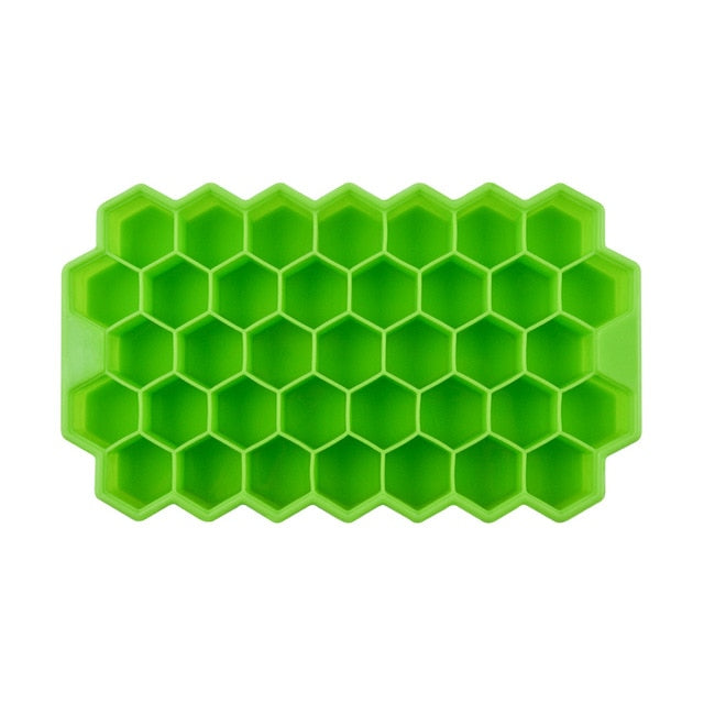 Honeycomb Ice Cube Trays with Removable Lids (Silica Gel BPA Free)