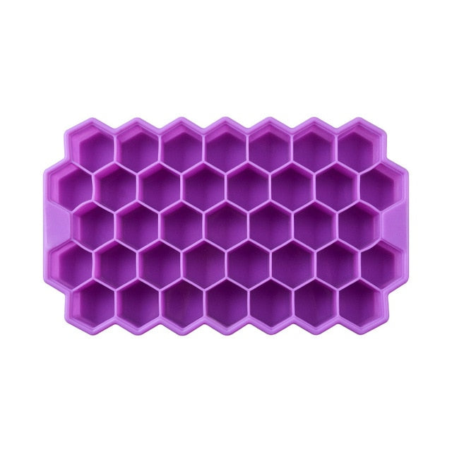 Honeycomb Ice Cube Trays with Removable Lids (Silica Gel BPA Free)